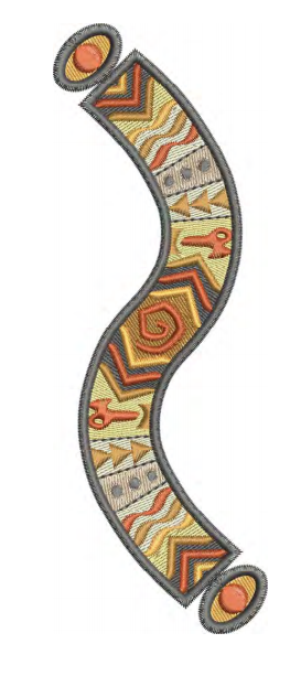 Wild Tribal Curve from the Zoo babies embroidery by Sue Box