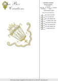 Christmas Lantern Corner Embroidery Motif - 29 by Sue Box