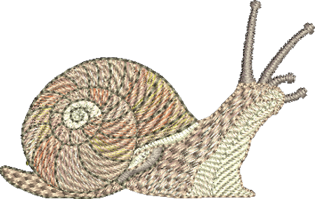 Snail Embroidery Motif - Natures Pals by Sue Box