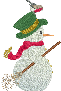 Snowman Embroidery Motif by Sue Box