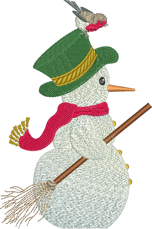 Snowman Embroidery Motif by Sue Box