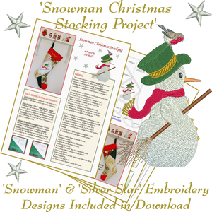 Snowman Christmas Stocking project by Sue Box