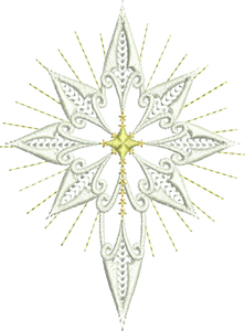 Christmas Star of Bethlehem Embroidery Motif by Sue Box