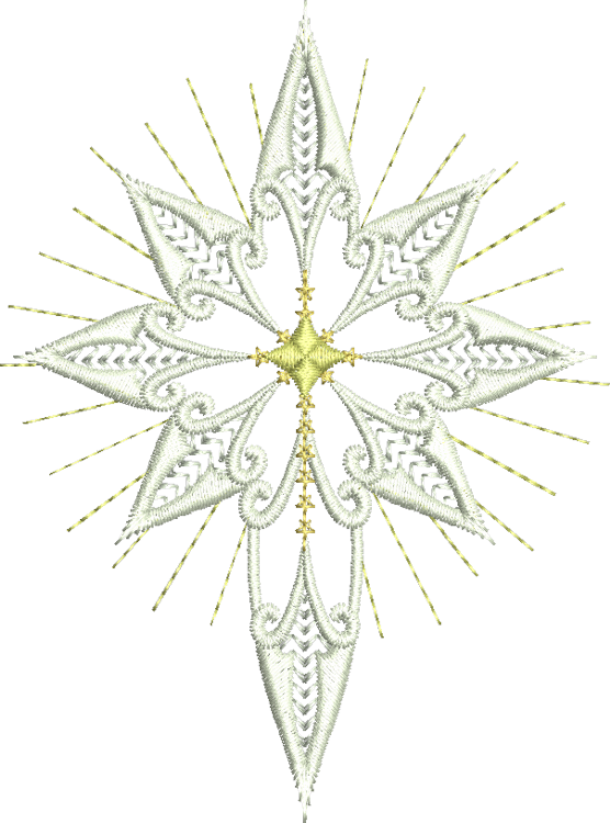 Christmas Star of Bethlehem Embroidery Motif by Sue Box