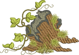 Stump Embroidery design from the Woodland forest by Sue Box