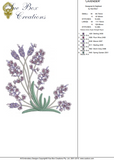 Lavender Embroidery Motif - 05 by Sue Box
