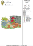 Geranium Garden Pots Embroidery Motif - 19 by Sue Box