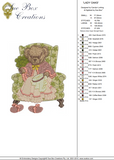 Teddy Bear Lady Oaks Embroidery Motif - 28 by Sue Box