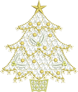 Christmas Tree Design 2 - Embroidery Motif by Sue Box