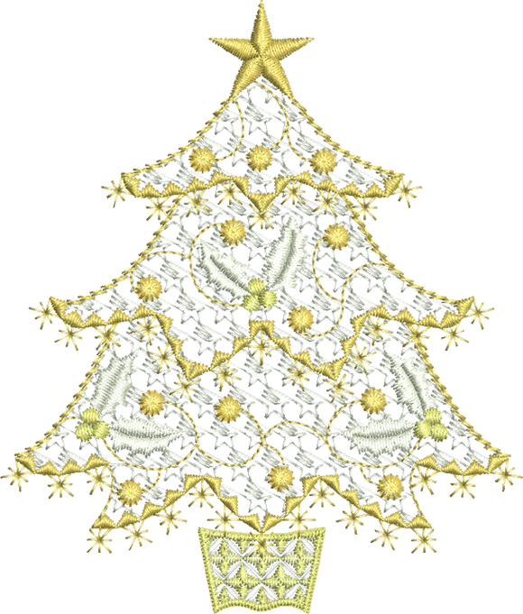 Christmas Tree Design 2 - Embroidery Motif by Sue Box