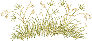 Grass tuft Embroidery Motif - 13 - Zoo Babies by Sue Box