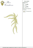 Floral Fern Corner Embroidery Motif - 16 - Zoo Babies by Sue Box