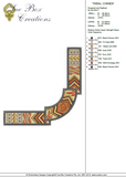 African Tribal Corner Embroidery Motif - 24 - Zoo Babies by Sue Box