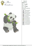 Panda Bear Embroidery Motif - 06 - Zoo Babies by Sue Box