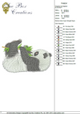 Panda Bear Embroidery Motif - 07 - Zoo Babies by Sue Box