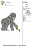 Gorilla - Ape Embroidery Motif - 10 - Zoo Babies by Sue Box