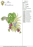 Floral Forest foliage B Embroidery Motif - 12 - Zoo Babies by Sue Box