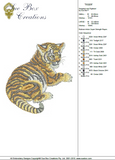 Tiger - Cat Embroidery Motif -14 - Zoo Babies by Sue Box