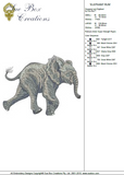 Elephant Run Embroidery Motif - 17 - Zoo Babies by Sue Box