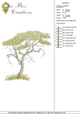 Acacia Tree Embroidery Motif - 18 - Zoo Babies by Sue Box