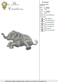 Elephant Embroidery Motif - 19 - Zoo Babies by Sue Box
