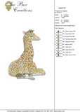 Giraffe Embroidery Motif - 22 - Zoo Babies by Sue Box