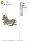 Zebra Lay Embroidery Motif - 27 - Zoo Babies by Sue Box