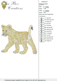 Lion Cub Play Embroidery design - 32 - Zoo Babies by Sue Box